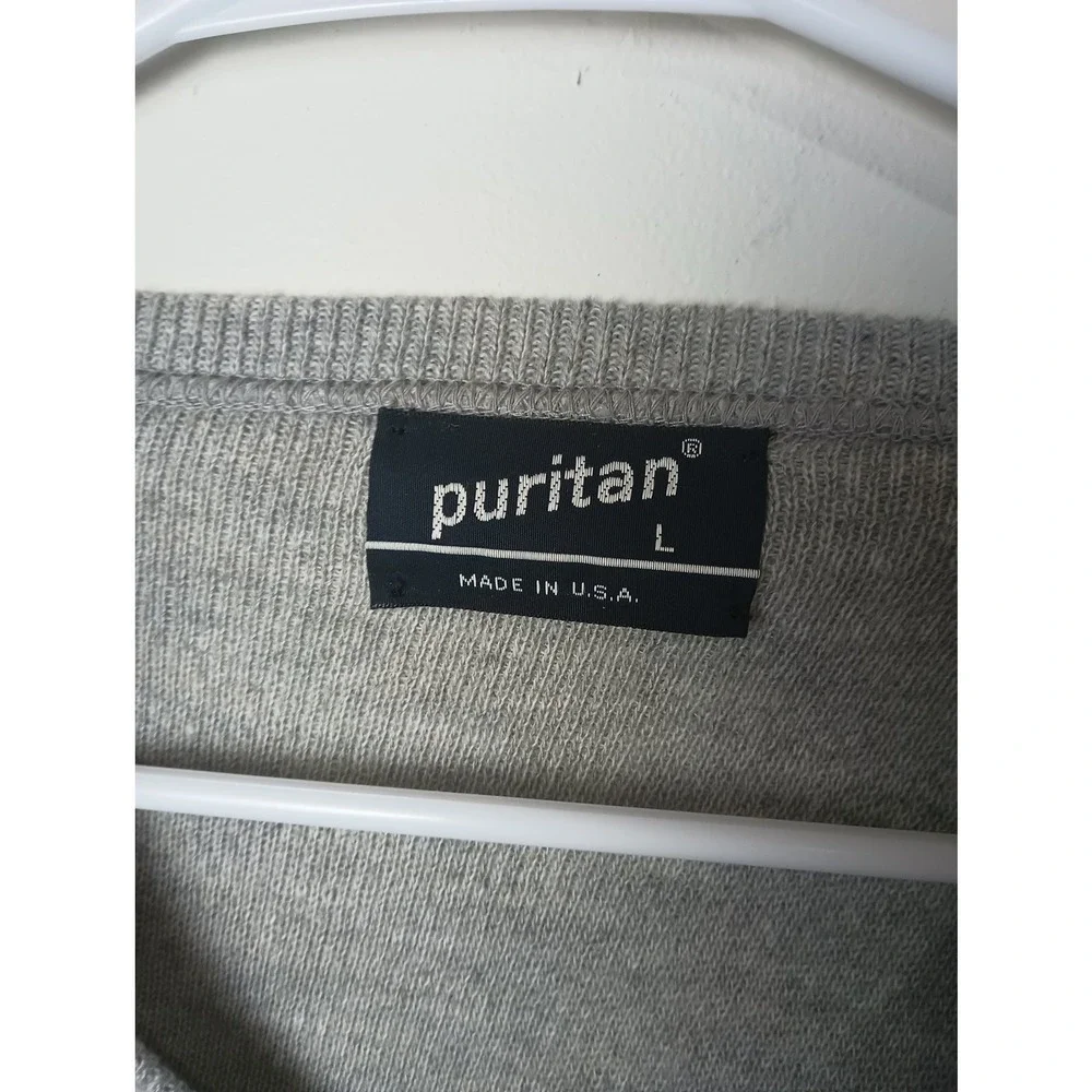 Vintage Puritan V Neck Sweater Men's‎ Large Gray Orlon Acrylic Pullover USA NWT